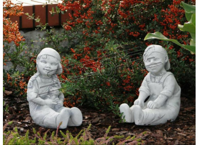 Fille 34cm Figur Statue Figures Sculpture Statues Jardin